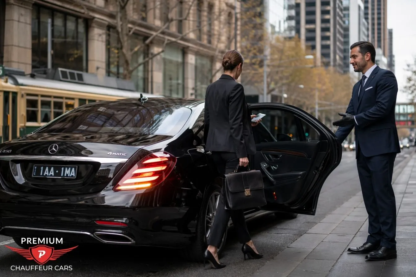 professional chauffeur welcoming client