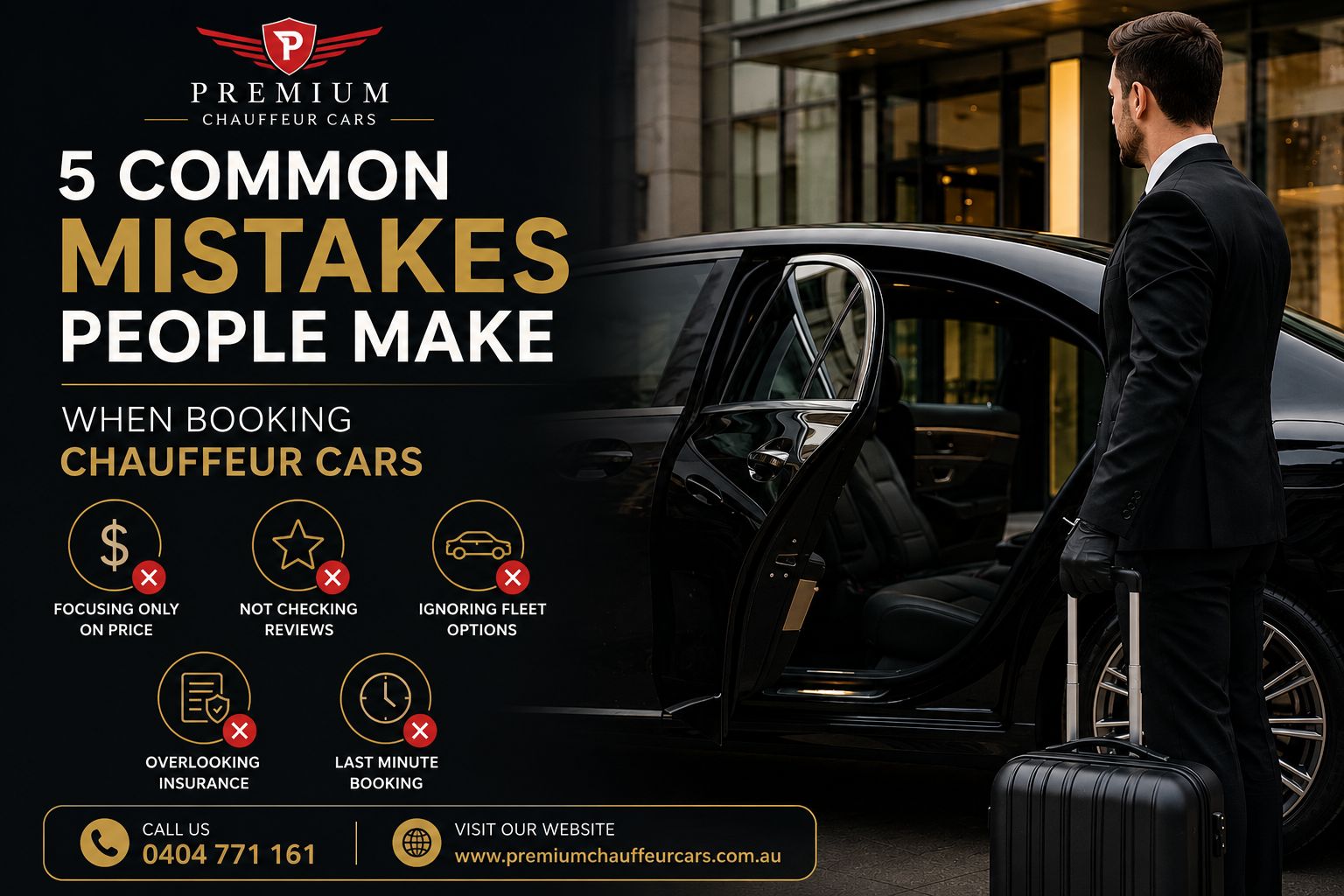 mistake people do when hiring chauffeur cars in Melbourne Victoria Australia