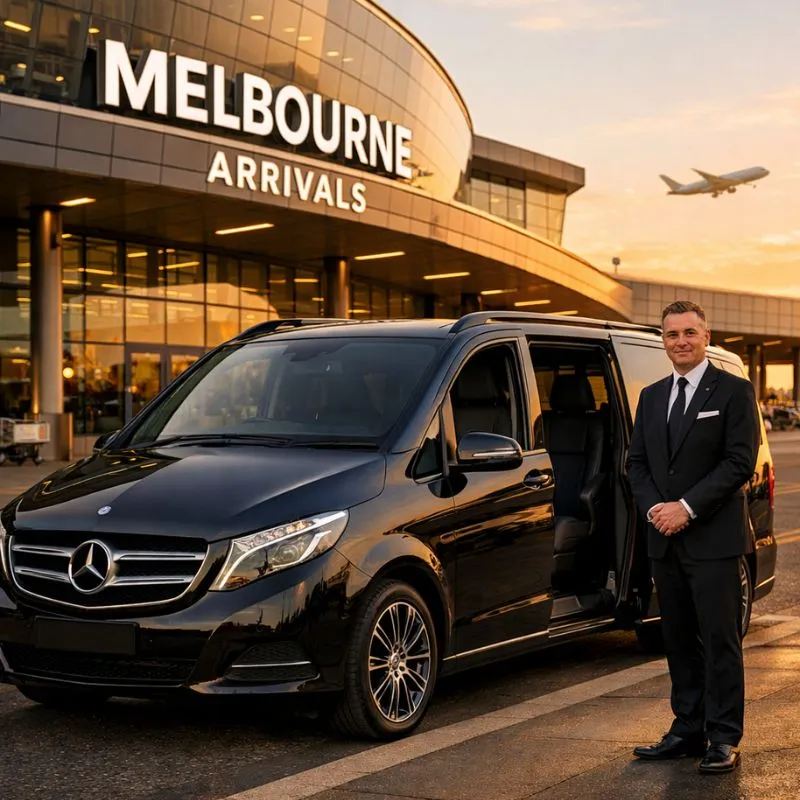 Melbourne Airport pickup service with luxury Mercedes V-Class