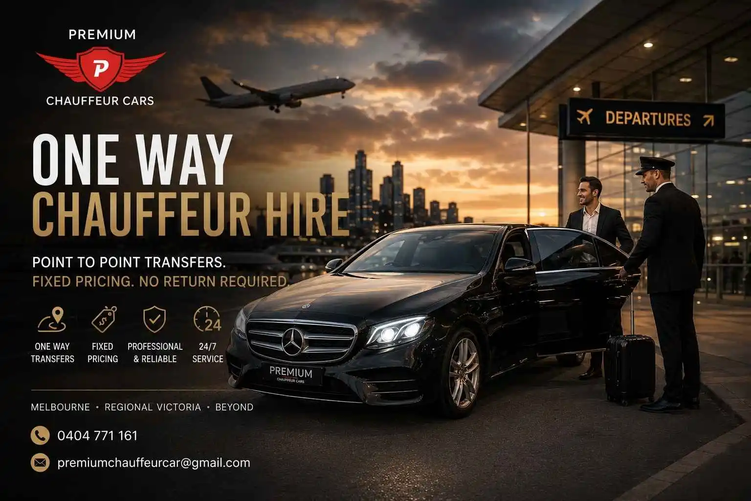one way chauffeur hire melbourne