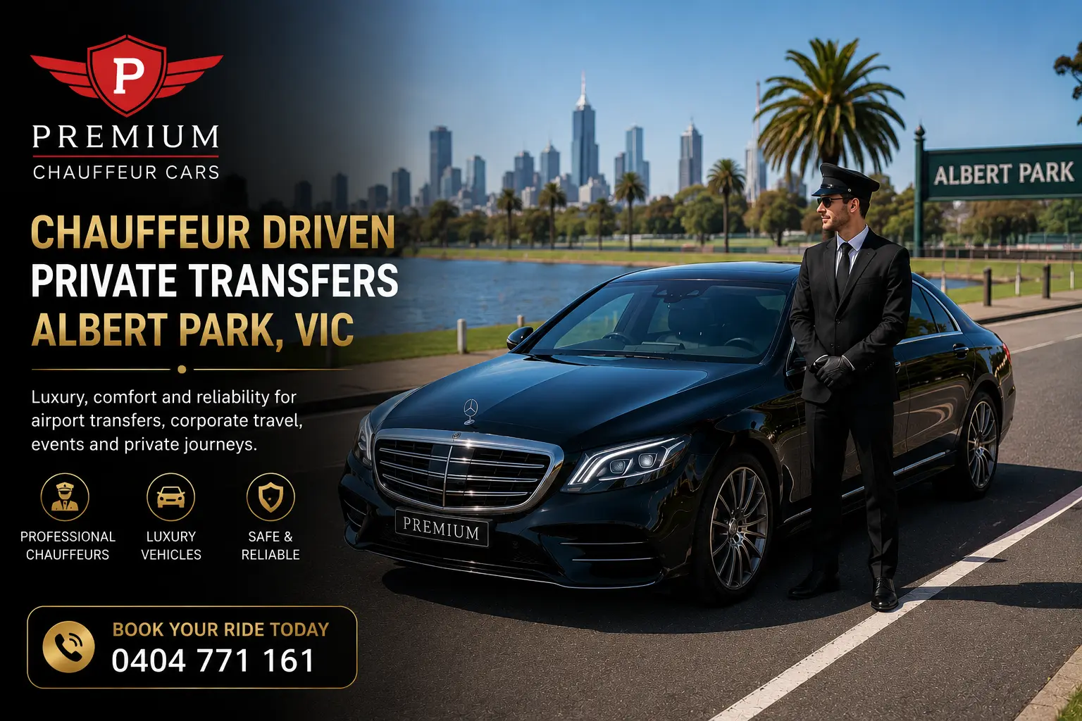chauffeur drive private transfers albert park vic by premium chauffeur cars melbouren